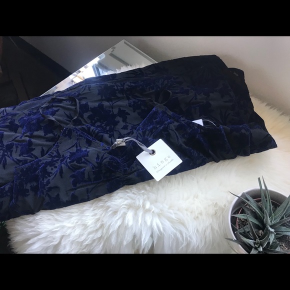 NWT: Hinge Burnout Velvet Midi Dress - Picture 1 of 6